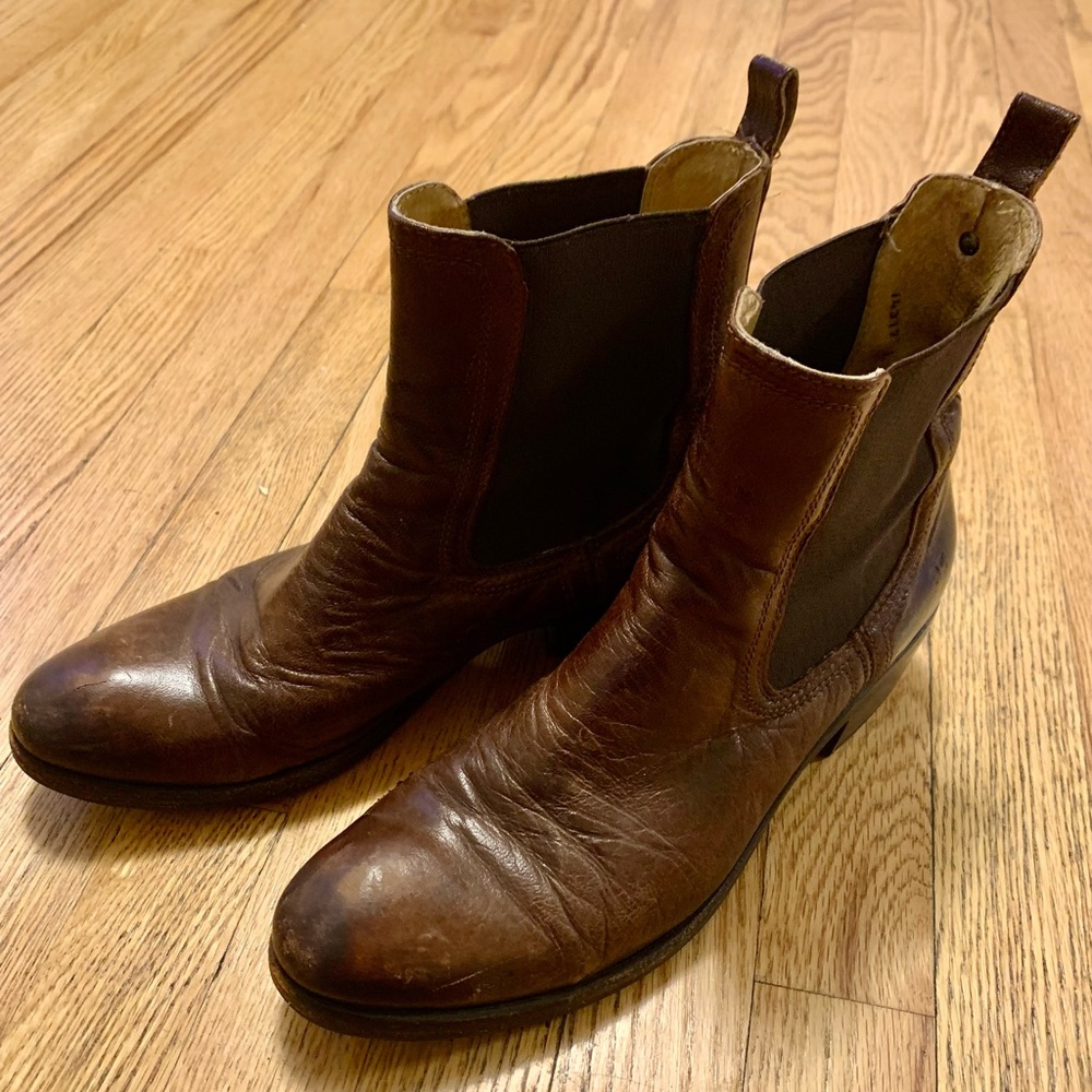 Frye Chelsea Ankle Boots Dark Brown (9.5)